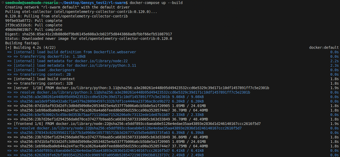 Terminal corriendo